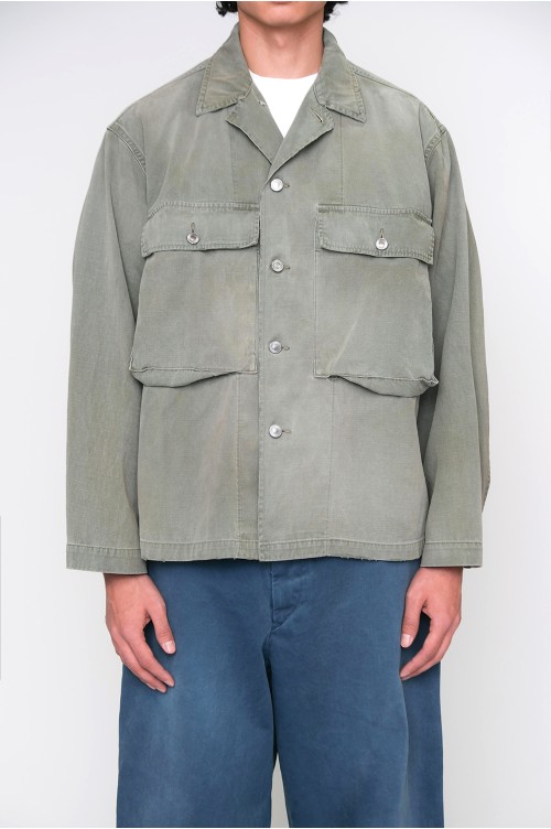 【ジャンク】Vintage WWII U.S. Military ANB-H-1 Vintage WW2 US Army Utility Jacket - SAGE (25AAP-01-50