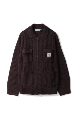 CHORE KNIT JACKET / Palisander (I03539933HXX)