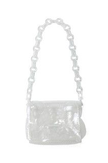 Transparent Sculptural Mini Chain Bag -CLEAR(MMSS17-AC095)