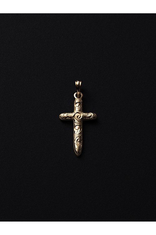 Engraved Cross Pendant / Gold K18 (RX-907-2); | セレクトショップ