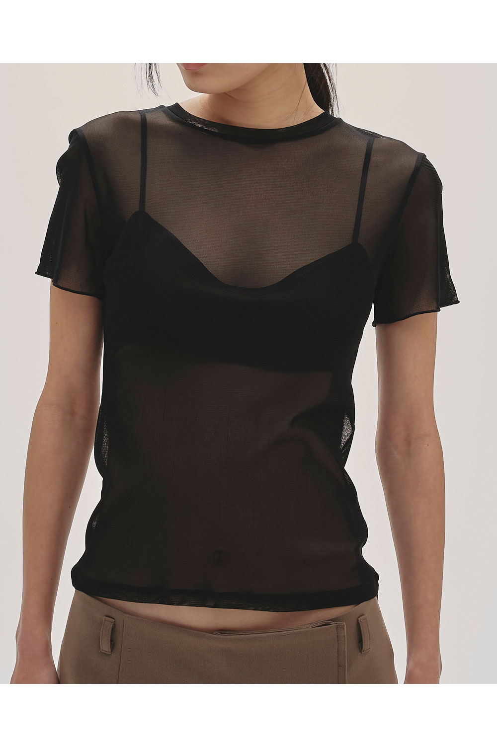 Cupin Satin Bratop - CHARCOAL GRAY (12511021) Todayful(トゥデイフル) TODAYFUL トゥデイフル 2025prefall トップス Cupin Satin