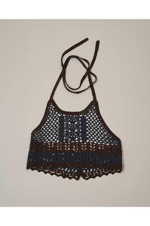 Crochet Knit Bustier ネイビー　TODAYFUL Crochet Knit Bustier ネイビー TODAYFUL - メルカリ