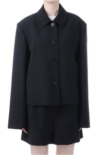 Wool Soutiencollar Jacket - BLACK (12520103)