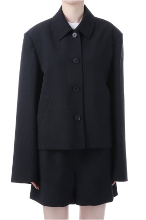 Wool Soutiencollar Jacket - BLACK (12520103)