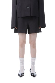 Wool Twill Shortpants - DARK BROWN (12520715)