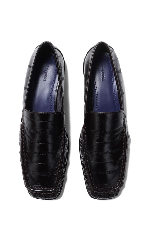 Squaretoe Gather Loafers - DARK BROWN (12521007) | セレクト