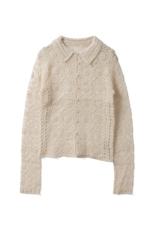 Mohair Crochet Knitshirts - CHARCOAL GRAY (12520511)