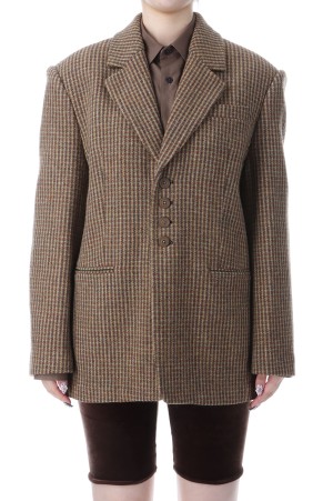 Wool100% Check Jacket (12420109)