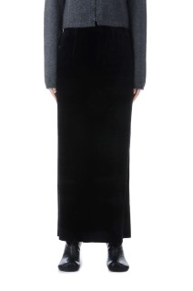 Pencil Velour Skirt - BLACK (12520805)