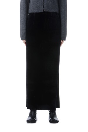 Pencil Velour Skirt - BLACK (12520805)