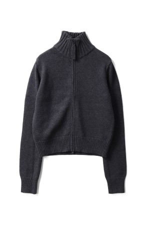 Compact Zip Knit - CHOCOLATE (12520508)