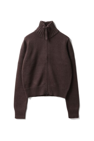 Compact Zip Knit - CHOCOLATE (12520508)