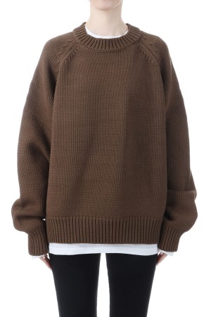 Raglan Knit Pullover - BROWN (12520510)