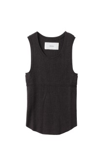 Roundhem Knit Tanktop -DARK BROWN (12520503)