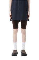 Velour Half Leggings -BROWN (12520709)