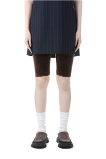 Velour Half Leggings -BROWN (12520709)