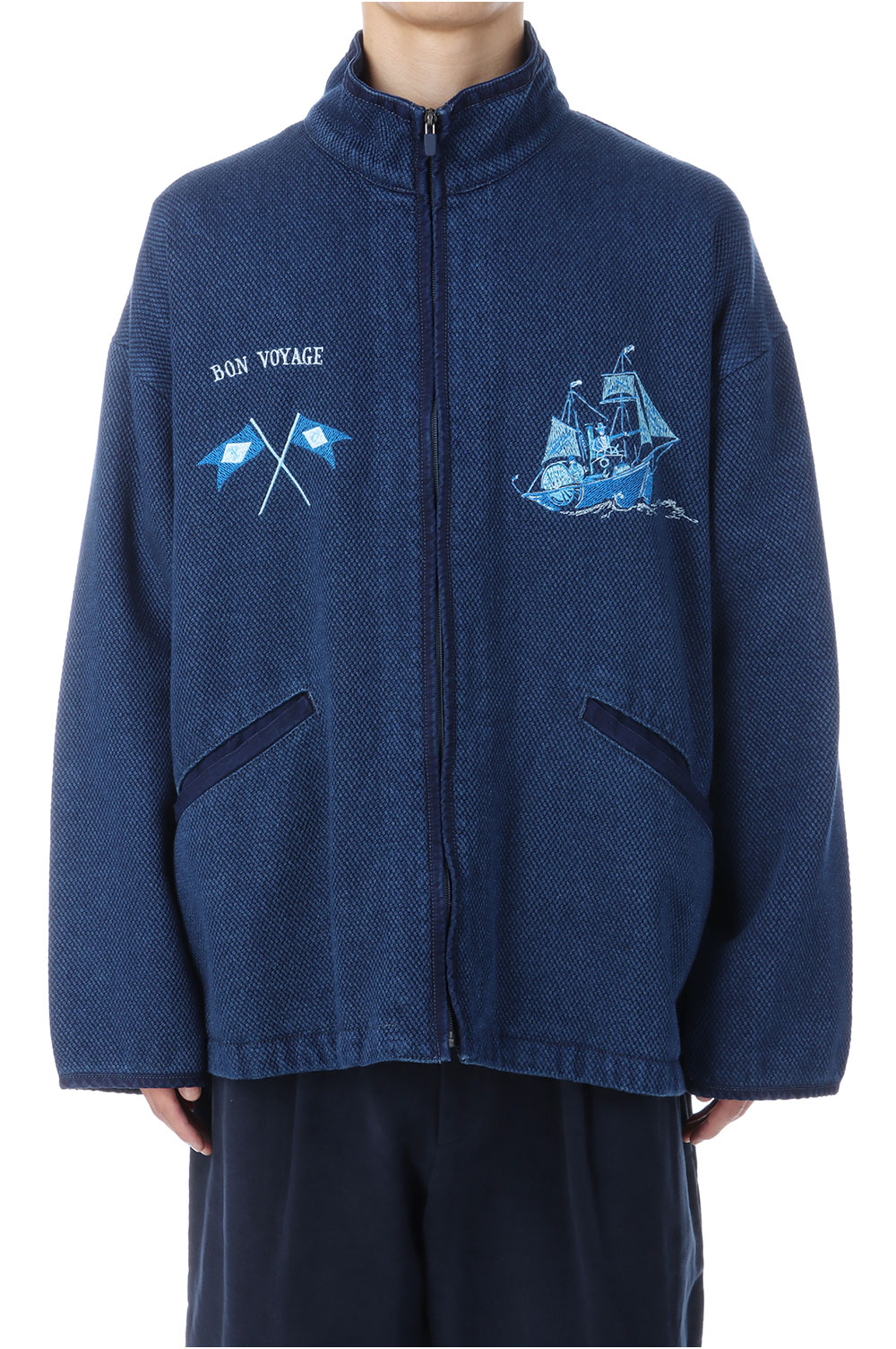 PC KENDO ZIP UP JACKET EMBROIDERY (LE TOUR DU MONDE) / BLUE (PC