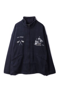 PC KENDO ZIP UP JACKET EMBROIDERY (LE TOUR DU MONDE) / BLUE (PC-001-3502)