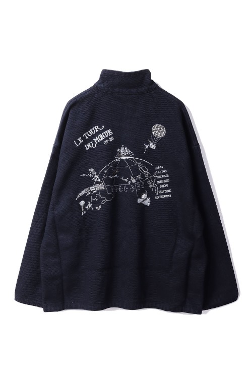 PC KENDO ZIP UP JACKET EMBROIDERY (LE TOUR DU MONDE) / DARK PC KENDO ZIP UP JACKET EMBROIDERY (LE TOUR DU MONDE) / DARK