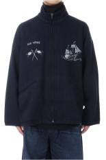 PC KENDO ZIP UP JACKET EMBROIDERY (LE TOUR DU MONDE) / DARK NAVY (PC-001-3502)