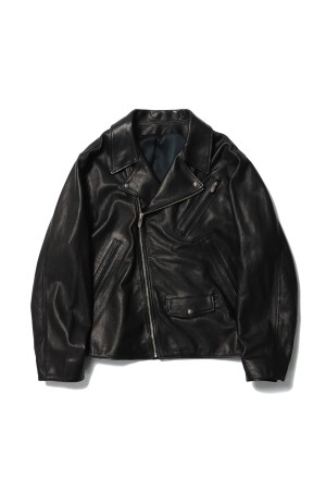 PC RIDERS JACKET W / LOVE & PEACE SILVER / BLACK (PC-017-1962)
