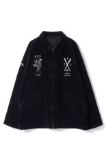 PC KENDO ZIP UP JACKET EMBROIDERY (LE TOUR DU MONDE) / DARK NAVY
