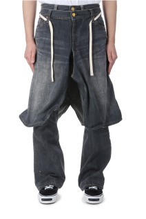 Wire Denim Wrap Skirt - GRAY (G14PT047) *