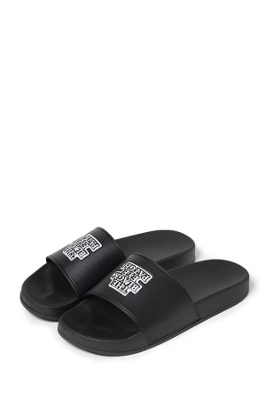 OG LABEL SHOWER SANDALS/ BLACK (BEPSS25AC63)