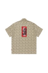 LEOPARD HWC OPEN COLLARED S/S SHIRT/ YELLOW (BEPSS25TP29)