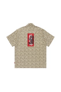 LEOPARD HWC OPEN COLLARED S/S SHIRT/ GRAY (BEPSS25TP29)
