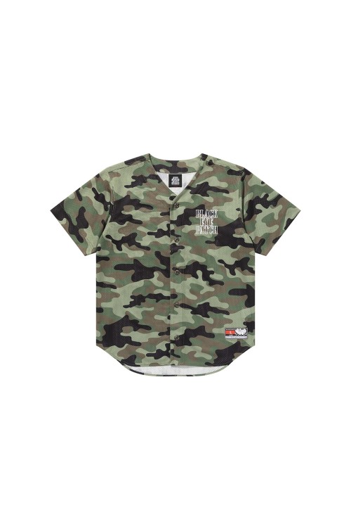LEOPARD HWC OPEN COLLARED S/S SHIRT S（Black Eye Patch