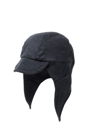 TECH WOOL ARMY EAR CAP - CHARCOAL (NO.28277)