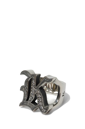 Engraved Initial Ring / K / Silver (RX-726-1)