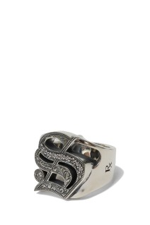 Engraved Initial Ring / S / Silver (RX-726-1)