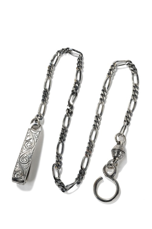 Engraved Narrow Wallet Chain (Short) / Silver (RX-205) | セレクト