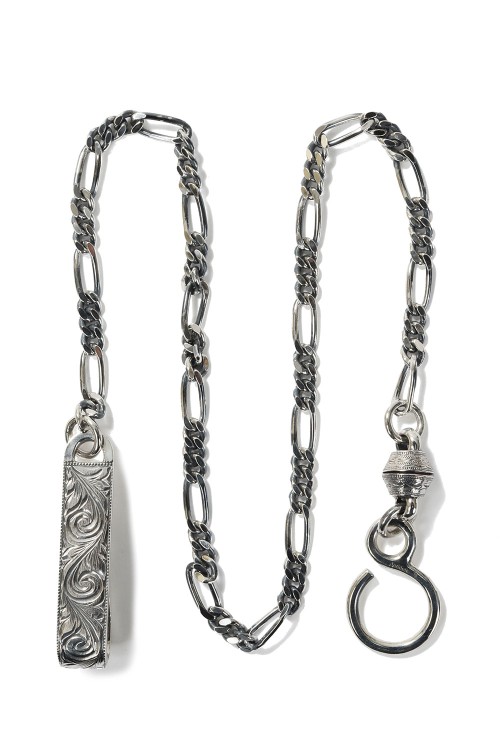 Engraved Narrow Wallet Chain (Short) / Silver (RX-205) | セレクト