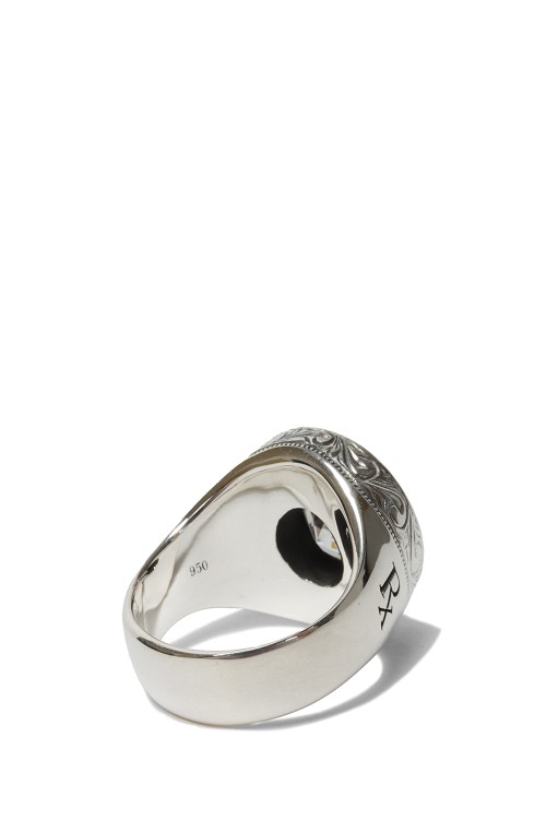 Engraved Oval Stone Ring(Silver) / Silver (RX-724-1) | セレクト