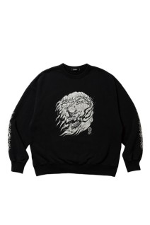 Fade Wash Crewneck Sweatshirt(Skull Jesus) / Black (ABCAW25CT07)