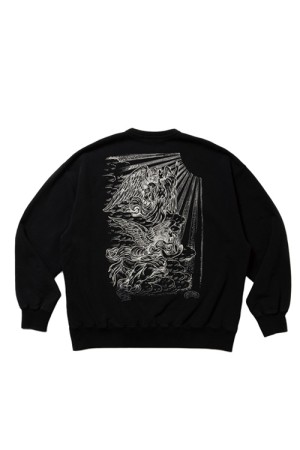 Fade Wash Crewneck Sweatshirt(Holy Angels) / Black (ABCAW25CT09)