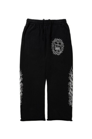 Fade Wash Sweat Pants (Thorm & Flames) / Black (ABCAW25PT01)