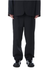 WOOL TORPICAL LOOSE FIT PANTS - BLACK(005) (PRAGGW0700)