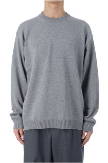 WOOL WASHI CREWNECK SWEATER - GRAY(003) (KRAGGW0102)