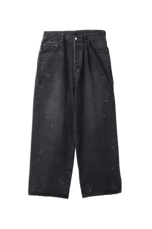BAGGY DENIM JEANS - BLACK (ST.1237)