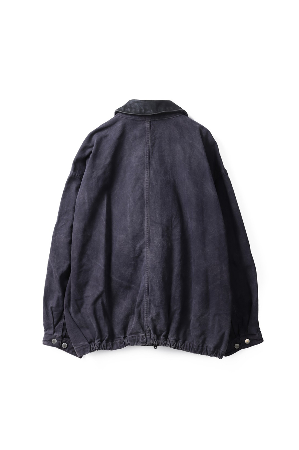 SULFUR DYED WHIP CORD VINTAGE ZIP JACKET - BLACK (ST.1239