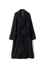 OVERSIZED PEAK LAPEL COAT - BLACK (ST.1206)
