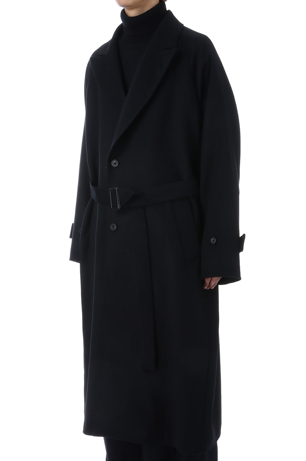 OVERSIZED PEAK LAPEL COAT - BLACK (ST.1206) | セレクトショップ