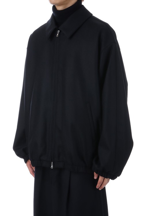 MELTON OVERSIZED ZIP JACKET - BLACK (ST.1226) | セレクトショップ