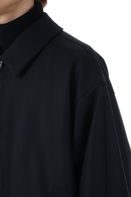 MELTON OVERSIZED ZIP JACKET - BLACK (ST.1226) | セレクトショップ