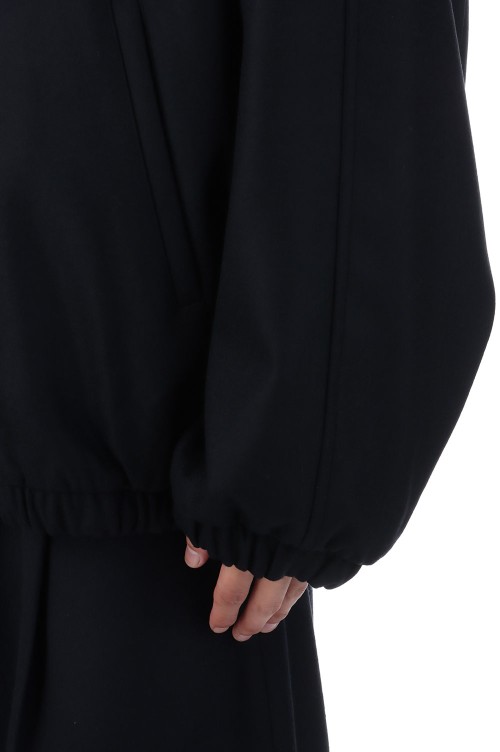 MELTON OVERSIZED ZIP JACKET - BLACK (ST.1226) | セレクトショップ