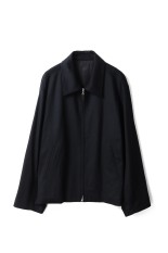 W/CA BEAVER ZIP SHORT JACKET - BLACK (ST.1228)